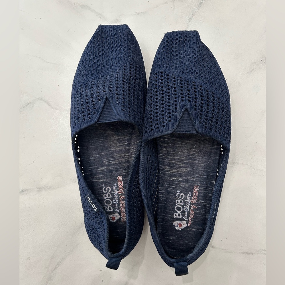 GUC Women’s BOBs by Skechers,  Size 9, Navy Blue.